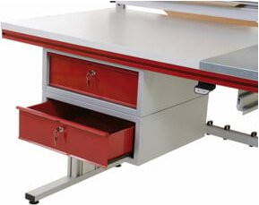 Rocholz Ergänzungs-Hängeschublade SYSTEM FLEX in Weiß und Rot, B/T/H: 52,7 x 51,0 x 20,0 cm - Bild 1
