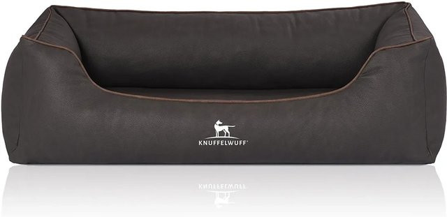 Knuffelwuff Hundebett Rockland Orthopädisch aus Kunstleder mit Memory Foam in Schwarz, B: 120 cm, T: 85 cm - Bild 1