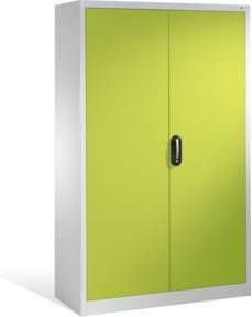 C+P Aktenschrank Acurado mit Drehtüren, 5 Ordnerhöhen, Korpus Lichtgrau und Front Viridingrün, H: 195 cm, B: 120 cm, T: 50 cm - Bild 1
