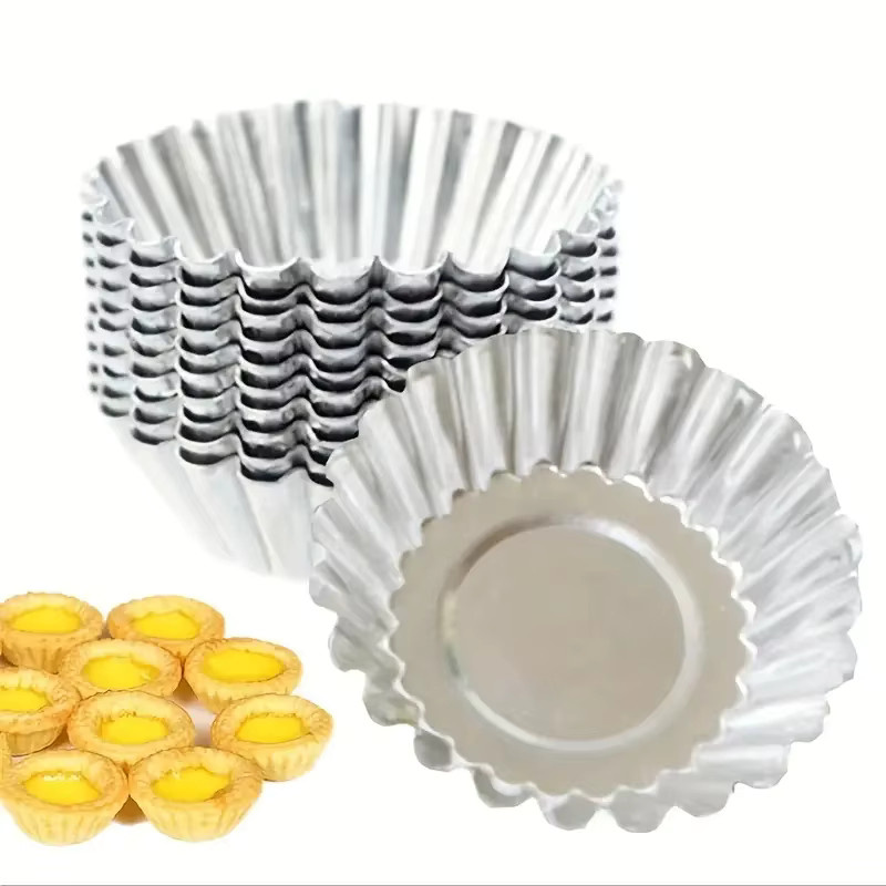 Kitchya Backform aus Aluminium für Eier, Torten, Cookies und Mooncakes, Silber, Rund - Bild 2