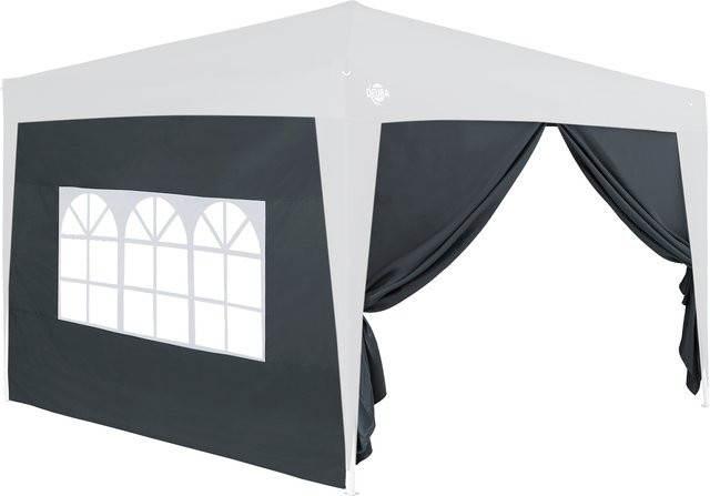 Deuba 2er-Set Seitenwände für Faltpavillon aus Polyester, Anthrazit, B: 300 cm, H: 200 cm - Bild 1