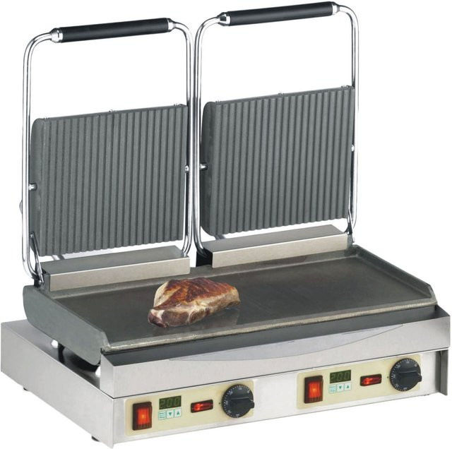 Neumärker Kamtschatka-Grill in Silber mit digitalem Display und Timer aus Edelstahl und Gusseisen, B/T/H: 58,5 x 40 x 59 cm - Bild 1