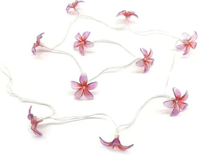 Boltze LED Lichterkette Hibiskus in Pink und Multicolour mit Timer und warmweißem Licht - Bild 1