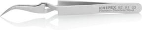 Knipex Präzisionskreuzpinzette Glatt 92 91 03 aus Edelstahl in Silber - Bild 1
