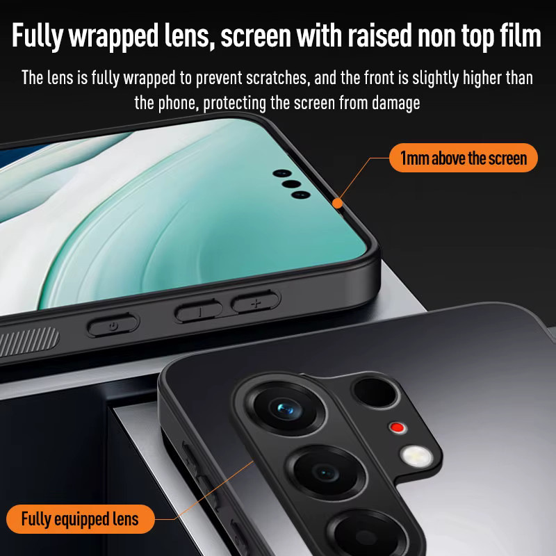 EUCAGR Stoßfeste Handyhülle für Tecno Camon 50 Pro 4G in Mattiertem TPU+PC Design in Schwarz oder Weiß - Bild 4