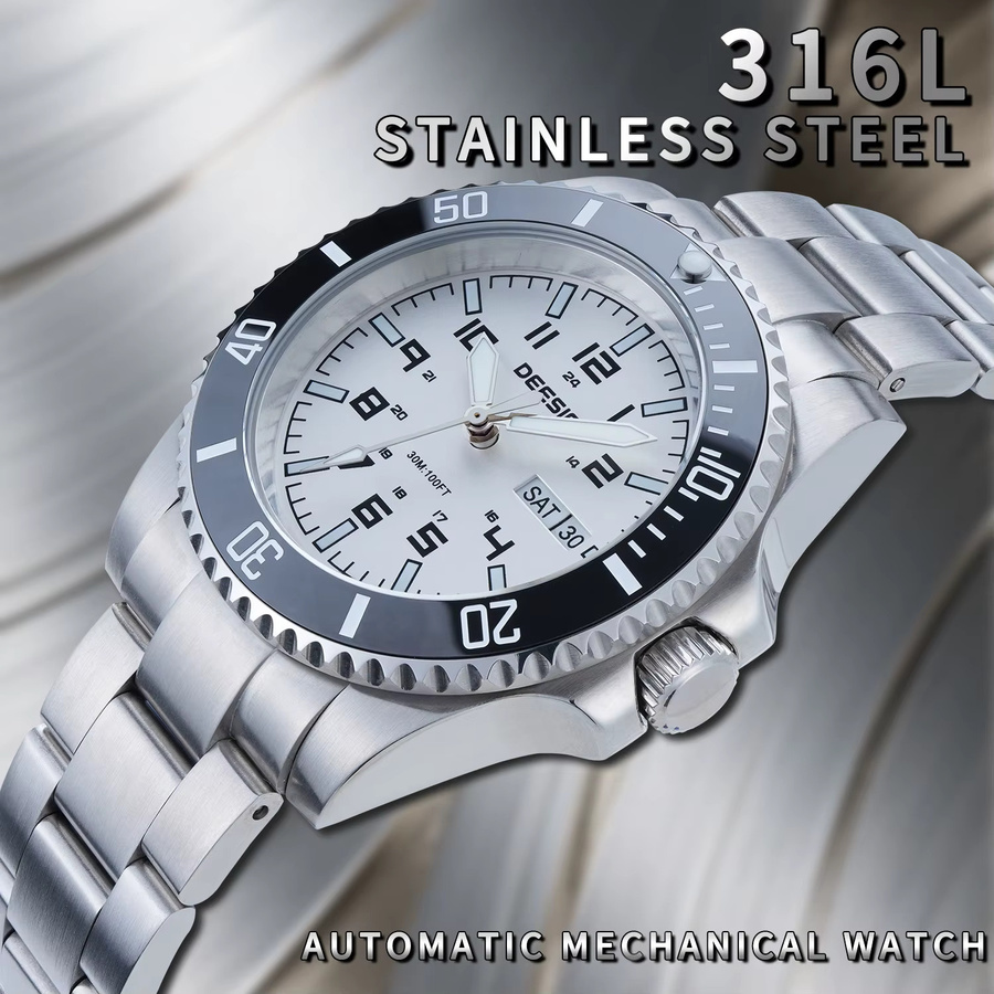 Deesio Armbanduhr, Automatik, Edelstahl, Saphirglas, Herren - Bild 3