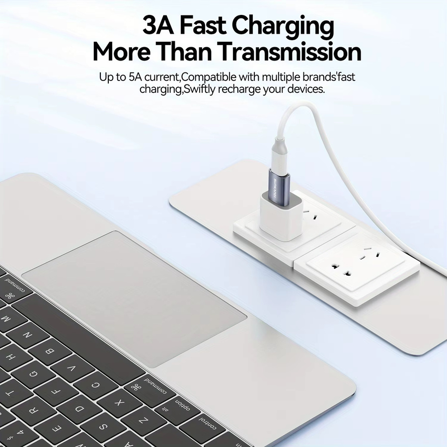 SUNKANDI USB C auf USB A Adapter 4er-Pack in Purple, USB-C-Stecker auf USB-A-Buchse, 3.1 OTG-Adapter für iPhone 16 15, Mac, iPad und Samsung Laptop - Bild 3