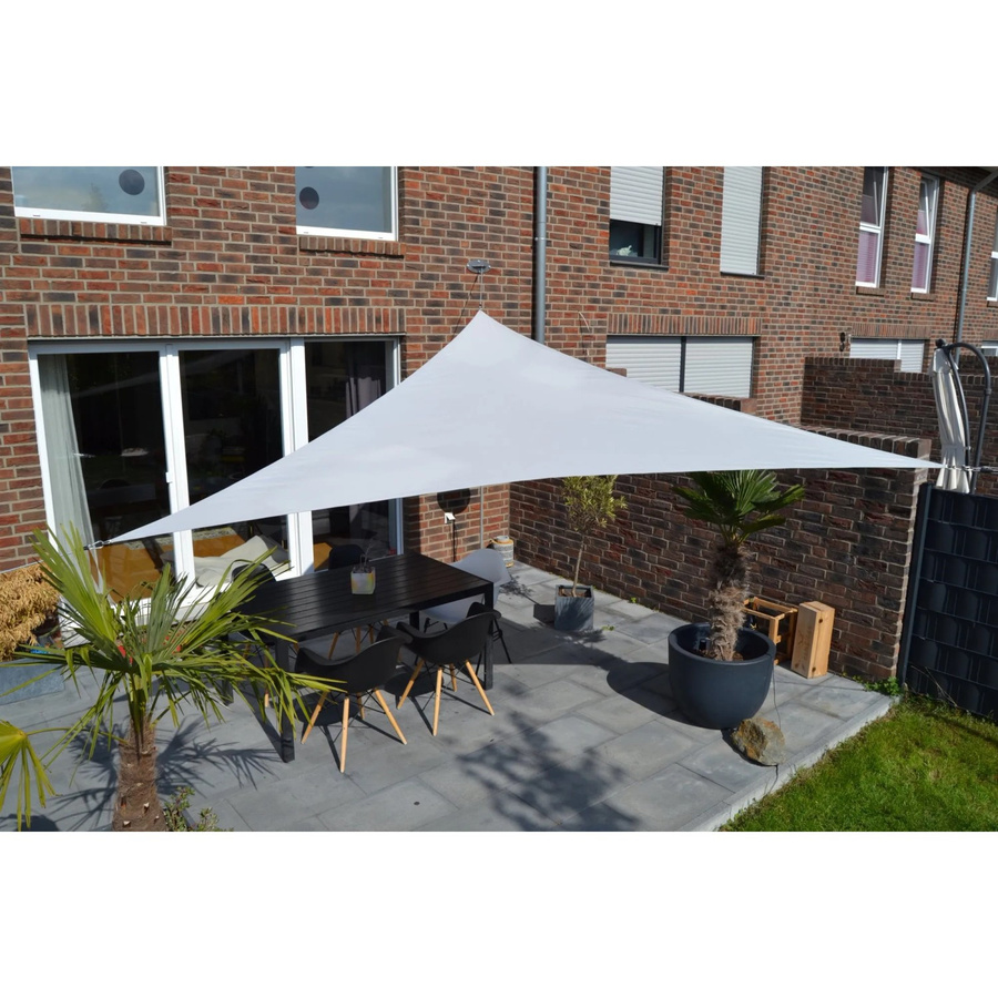 Floracord Dreiecksonnensegel aus Polyester in Silbergrau, B/T/H: 460 x 460 x 460 cm - Bild 2