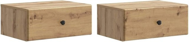 vidaXL Wandmontierter Nachttisch 2er-Set in Artisan-Eiche, B/T/H: 49 x 34,5 x 20 cm - Bild 1