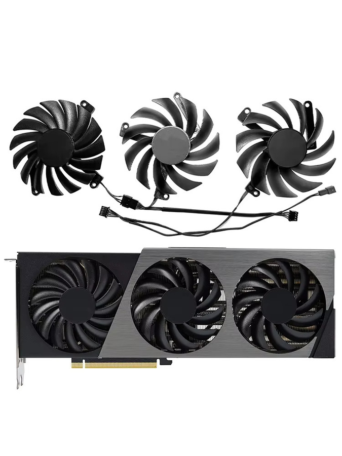 INNO3D CF-12910S RTX4070 Grafikkarten-Kühlerlüfter in Schwarz für GeForce RTX 4070 und RTX 4070TI X3 OC, 85 mm - Bild 3