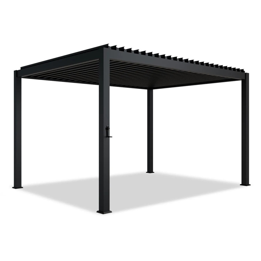 Juskys Pergola Lamellendach Tahiti aus verzinktem Stahl in Anthrazit, B/T: 400 x 300 cm - Bild 5