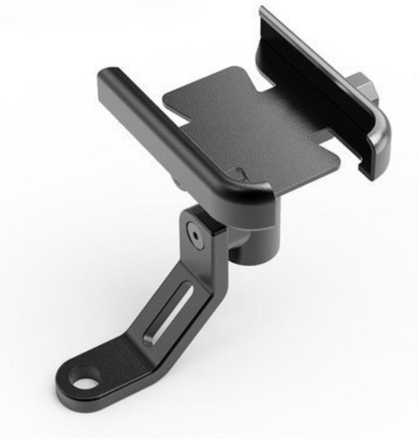 Motorrad und Fahrrad Handyhalterung aus Aluminiumlegierung mit 360 Grad Rotation für 4-7 Zoll Smartphones und GPS, Schwarz - Bild 1
