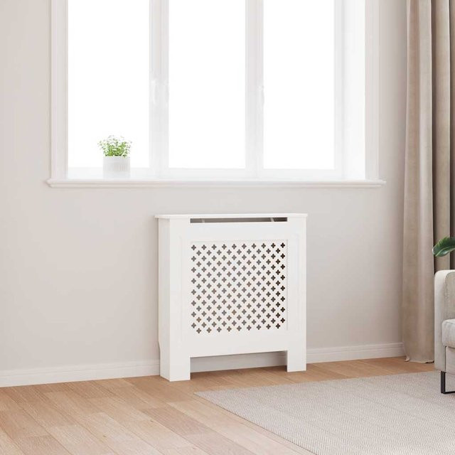 vidaXL MDF Heizkörperverkleidung Weiß B: 78,0 cm, H: 81,5 cm, T: 19,0 cm - Bild 1