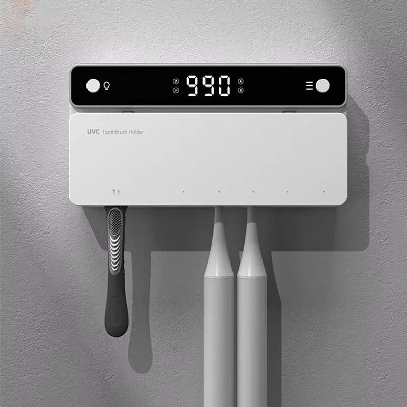 ZAIXIAO Elektrische Zahnbürsten-Sterilisator Box mit UVC-Licht und Nachtlicht, wiederaufladbare Zahnbürsten-Aufbewahrung für das Badezimmer, Schwarz oder Weiß - Bild 6