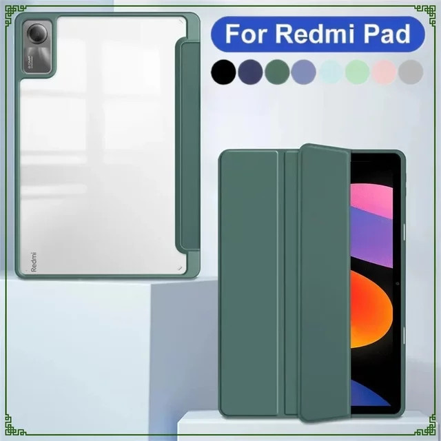 Stoßfeste Schutzhülle mit Stifthalter für Xiaomi Redmi Pad 2 Pro 11 / 12,1 Zoll und Redmi Pad SE 11 / 8,7 Zoll in Schwarz und Grün - Bild 1