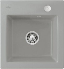 Villeroy & Boch Subway 45 XS Flat bündige Keramikspüle mit Ablauggarnitur und Excenterbetätigung in Fossil - Bild 1
