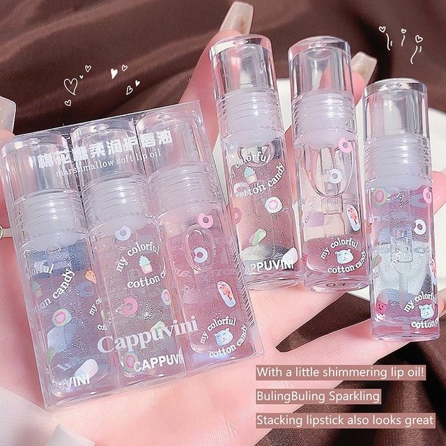 Cappuvini Lipgloss-Set, glänzend, Lippenöl, Unisex - Bild 1