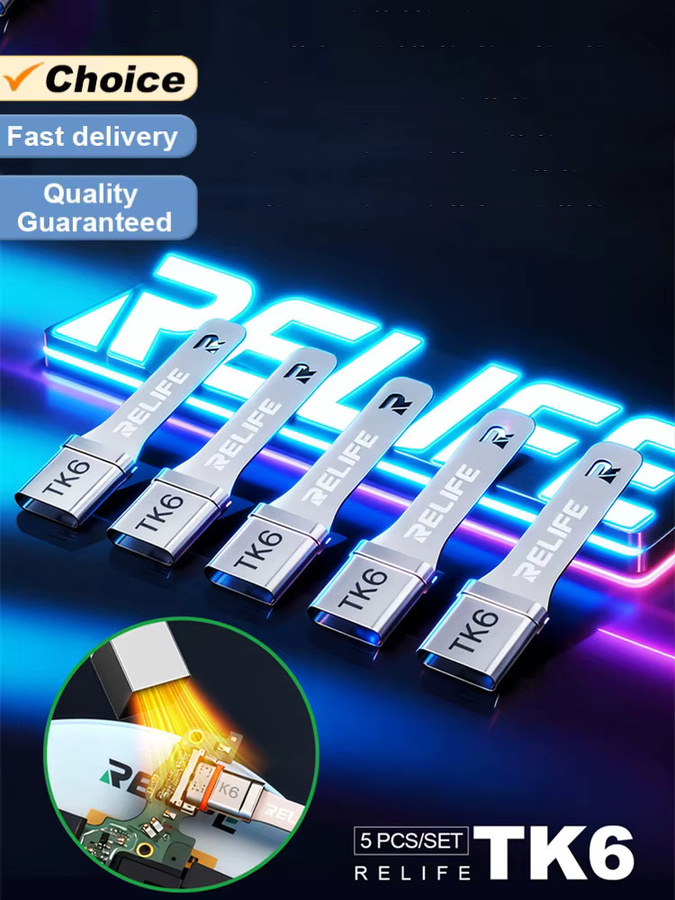 RELIFE TK6 5-in-1 Ladeanschluss-Schutzabdeckung für USB-C Ladeanschluss und Dock-Connector Lötwerkzeuge - Bild 5
