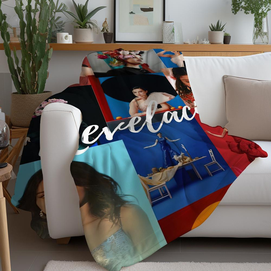 YunhengTechnology Flanell-Decke mit Selena Gomez Design, Mehrfarbig, B/B: 75 x 90 cm - Bild 2