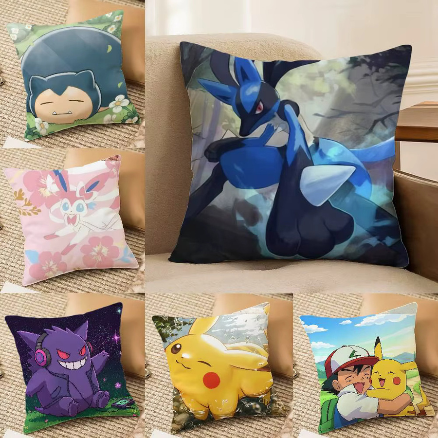 Bandai Pokemon Otaku Collection Anime Plüschkissenbezug, quadratisch, 30 x 30 cm - Bild 4