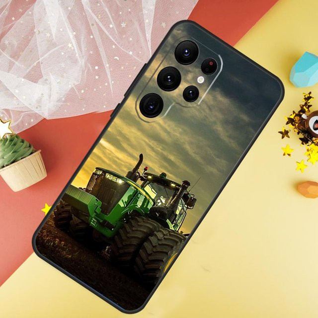 Samsung Handyhülle mit Bauernhof Traktor Motiv für Galaxy S24 S23 S22 Ultra und weitere Modelle, Multicolor - Bild 1
