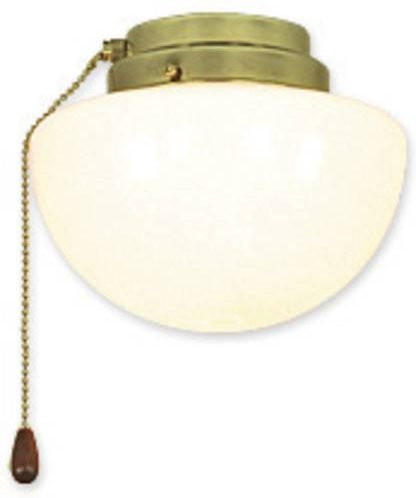 CasaFan 1S MP HALBKUGEL Deckenventilator-Leuchte mit Opalglas in Weiß und Gold/Messing - Bild 1