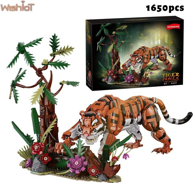 wishiot Dschungel-Tiger, Baukasten, 1650 Teile, ab 8 Jahren - Bild 1