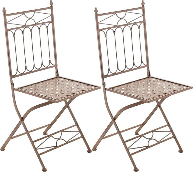 CLP 2er Set Klappstühle Asina aus Eisen im Jugendstil für Garten und Balkon - Bild 1
