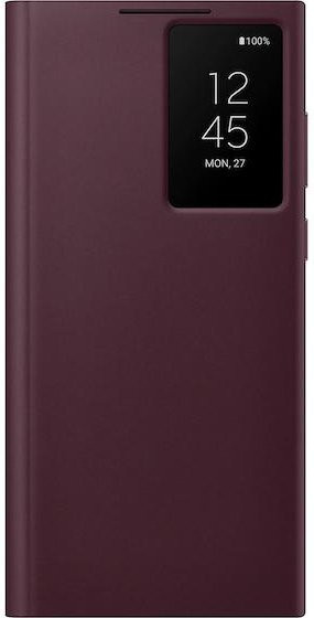 Smart View Flip Case Hülle für Samsung Galaxy S22 Ultra in Weinrot - Bild 1