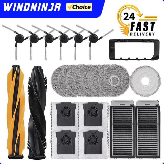 Dreame Ersatzteil-Set für X50 Ultra, L50 Pro Ultra, X50 Master, S40 Enhanced, X50 Pro und L40s Pro Ultra mit HEPA-Filter, Hauptbürste, Seitenbürste und Mopp-Tüchern in Multicolour - Bild 1
