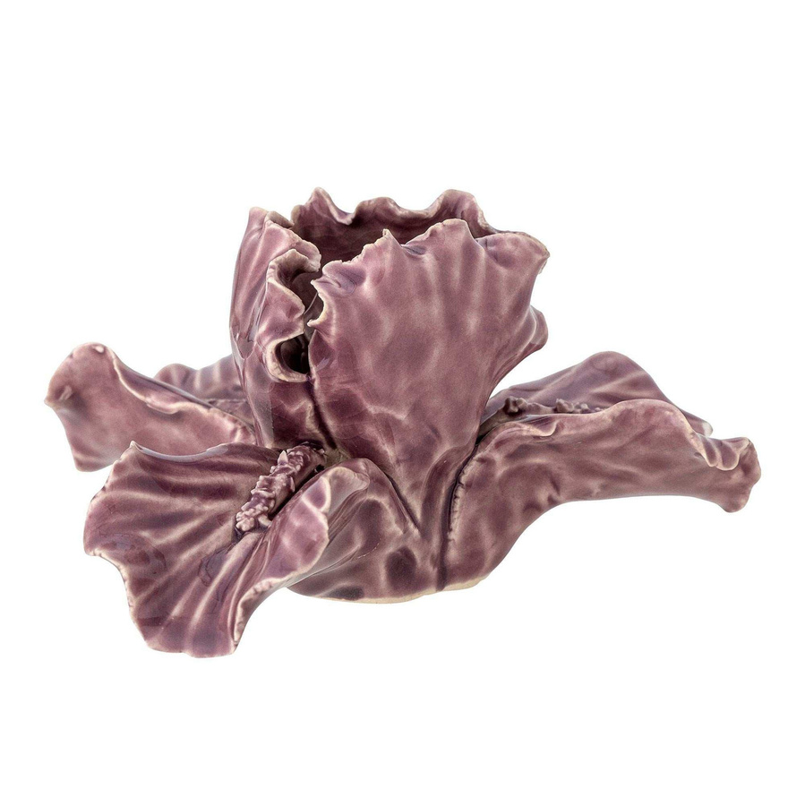 Bloomingville Dekofigur aus Steingut in Blumenform, Farbe: Lila/Rosali, Höhe: 12,5 cm, Breite: 12,5 cm, Tiefe: 7,0 cm - Bild 1