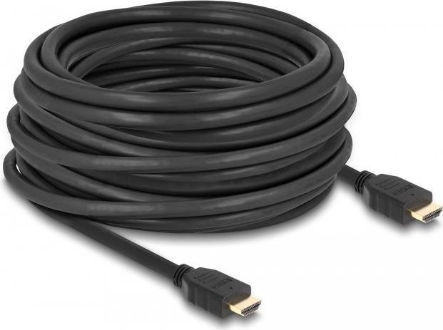 Delock Highspeed HDMI-Kabel mit Ethernet in Schwarz, 12,0 m, unterstützt 8K 60 Hz und bis zu 48 Gbps Datentransferrate - Bild 1