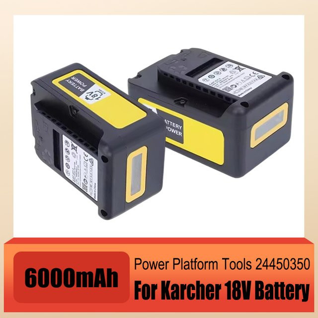 ALalito Lithium-Ionen-Akku 18V 5,0Ah 90Wh mit LCD-Anzeige als Ersatz für Kärcher Akku-Plattformwerkzeuge 24450350, Schwarz - Bild 1