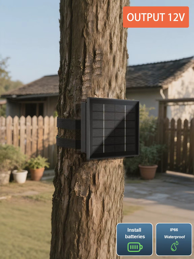 iXSolarleap Solarpanel IP66 wasserdicht 12 V in Schwarz zur Stromversorgung von Gartenbeleuchtung oder Flutlicht mit 18650-Batterie-Installation - Bild 7