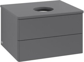 V&B Waschtischunterschrank Antao mit Beleuchtung, Anthrazit lackiert, B/T/H: 60 x 36 x 50 cm - Bild 1