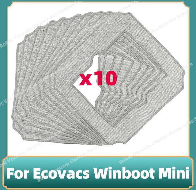 Ersatz-Mopptücher in Grau kompatibel für Ecovacs Winbot Mini Staubsauger Zubehör - Bild 1