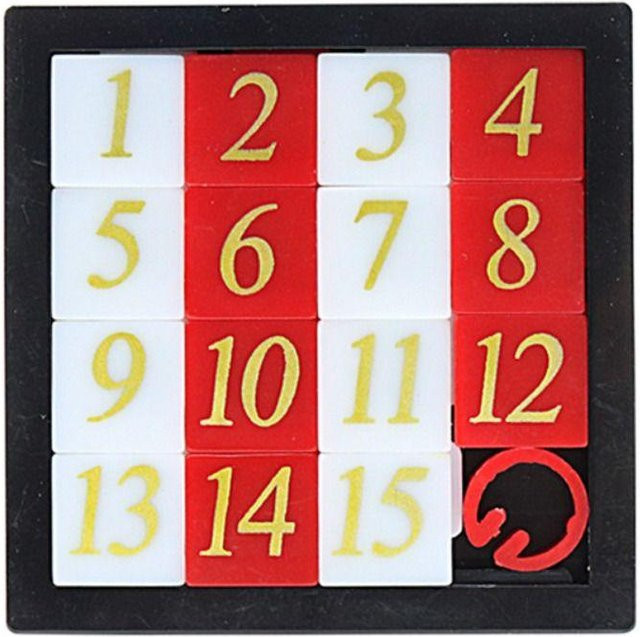 PRELEXT Schiebepuzzle, Zahlenrätsel, 15-teiliges Set, ab 14 Jahren - Bild 1