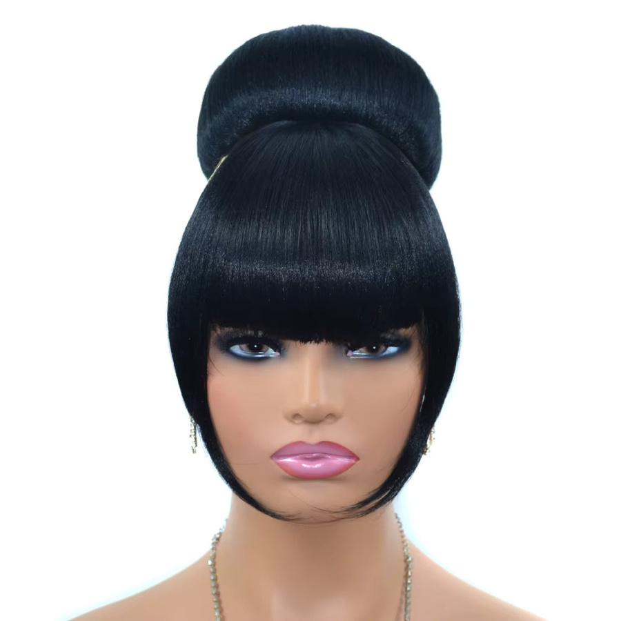Jeedou Chignon-Synthetik-Haarteil zum Anklipsen, Schwarz, Damen - Bild 2