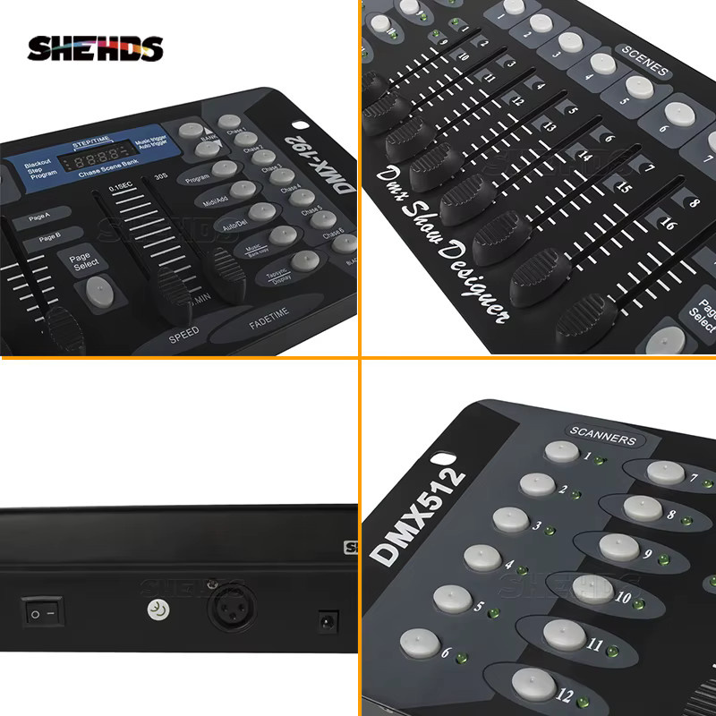 SHEHDS DMX512 192 Controller Konsole in Schwarz für LED Par und Moving Head Bühnenbeleuchtung - Bild 3
