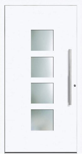 KNOCK Aluminium-Haustür PHUKET in Weiß mit Glaseinsatz, modern, RC2, B: 90,0 cm, H: 210,0 cm - Bild 1
