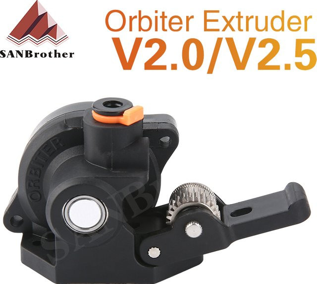SANBroter V2.0 V2.5 Orbiter Extruder Double Gear Direct Drive in Schwarz, kompatibel mit Ender3 und CR10 für PLA, PEI, TPU und ABS Filament - Bild 1