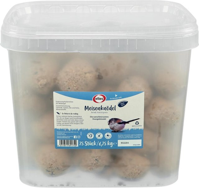 Elles Wildvogelfutter Meisenknödel ohne Netz 75 Stück - Bild 1