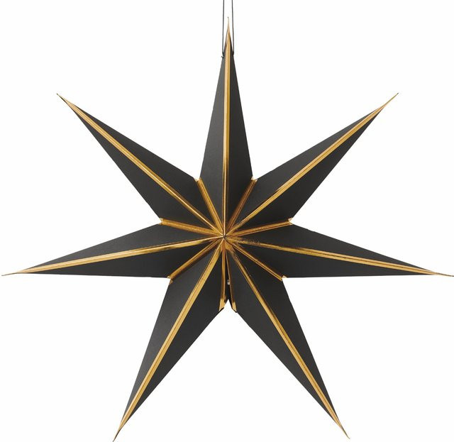 Rico Design Papierstern Schwarz/Gold für Weihnachten - Bild 1