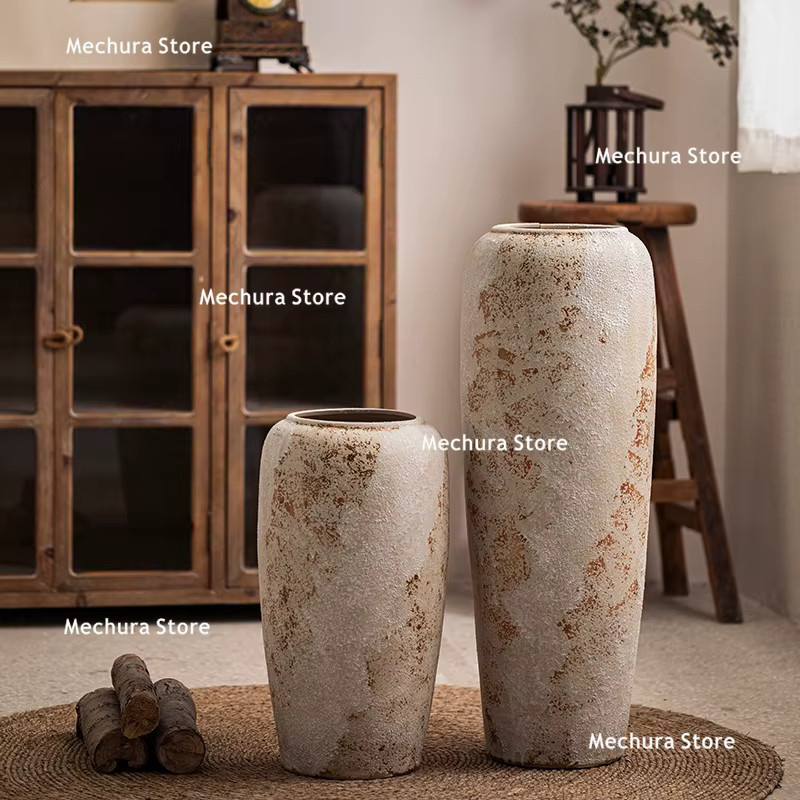 FYVA Keramik-Standvase im französischen Retro-Design und japanischen Wabi-Sabi-Stil für dein Wohnzimmer oder den Eingangsbereich - Bild 5