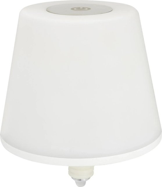 REV Ritter LED Flaschenleuchte Lamprusco mit Akku, Weiß-Silber, Durchmesser: 11,5 cm - Bild 1