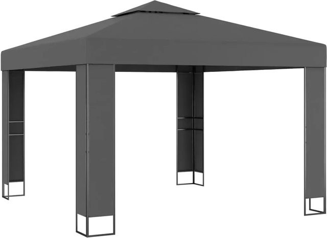 vidaXL Pavillon mit Doppeldach in Anthrazit, B/T/H: 3 x 3 x 3 m - Bild 1
