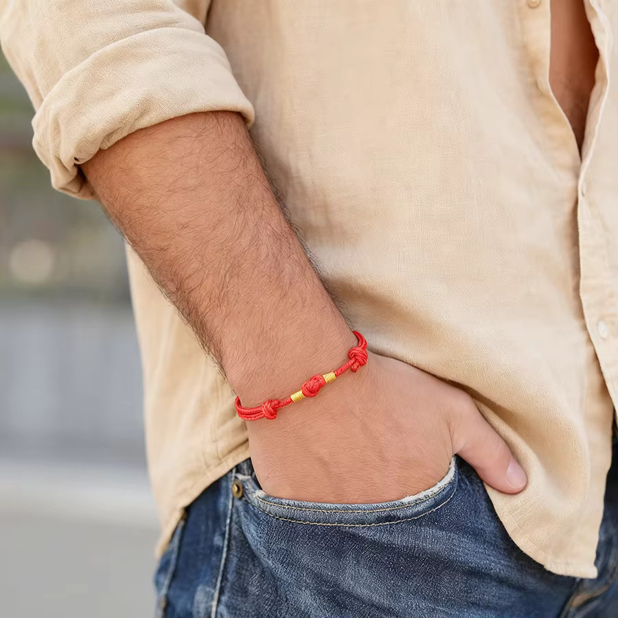 Noter Armband, rot, 2 mm, Unisex - Bild 2