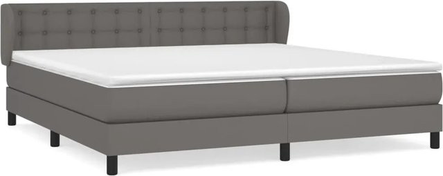 vidaXL Boxspringbett Hybrid mit Matratze und Taschenfederkern, Grau, B/T/H: 200 x 200 x 78 cm - Bild 1