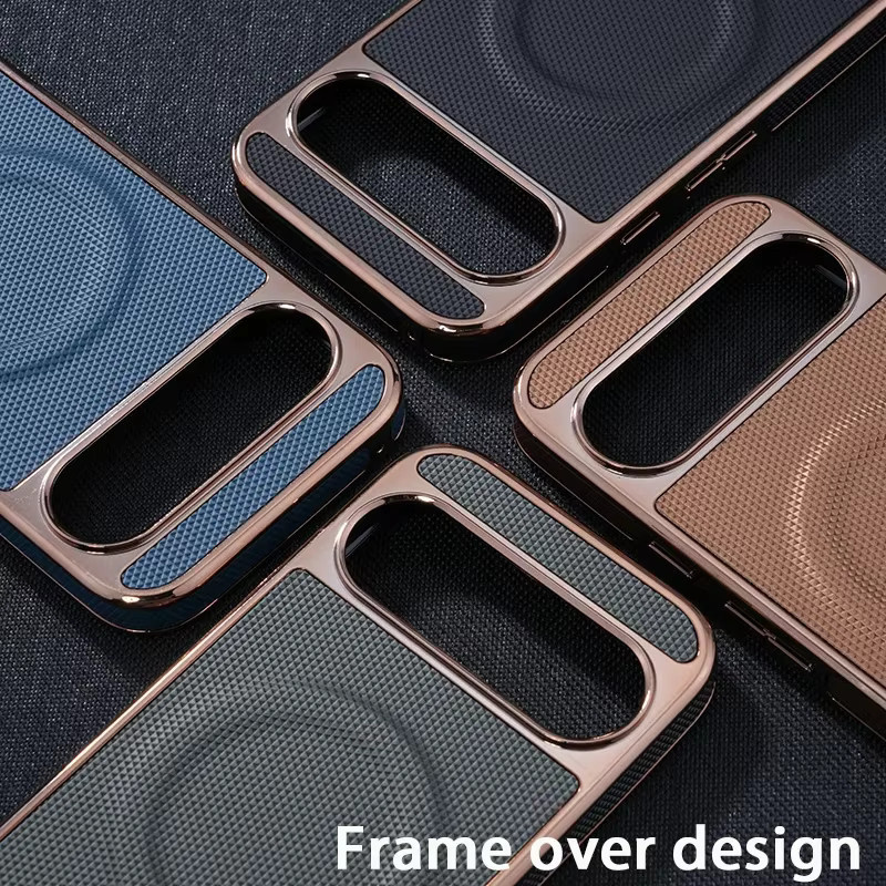 MagSafe Wireless Charging Case für Google Pixel 8 8 Pro 9 9 Pro 9A 10 Pro XL Magnetische Stoßfeste Luxusabdeckung in Gold und Blau - Bild 2