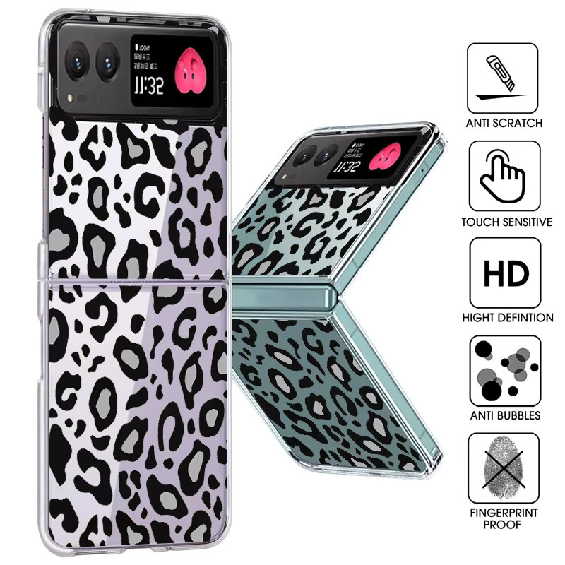 Transparente stoßfeste Handyhülle mit Leopardenmuster für Motorola Razr 60, Razr 50 und Razr 40 Ultra - Bild 6